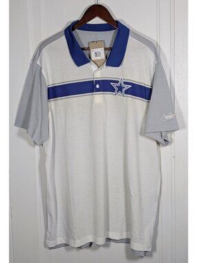 NEW Nike Dri-Fit Dallas Cowboys Polo Shirt White NFL Football Mens Size XXL 2XL